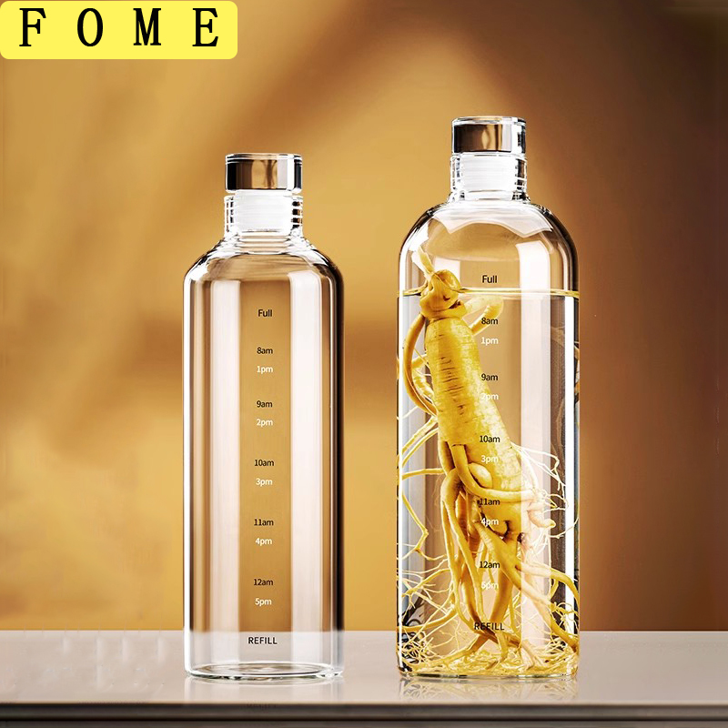 Outdoor Sport Glass Water Bottle - FOME زجاجة مياه رياضية زجاجية مع