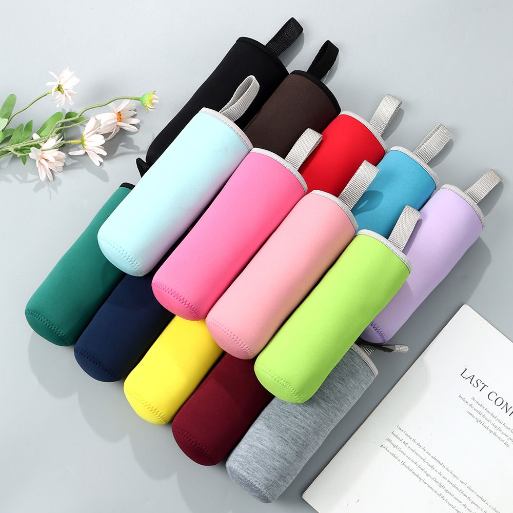 Outdoor Sport Glass Water Bottle - غطاء زجاجة ماء نيوبرين متعدد الألوان