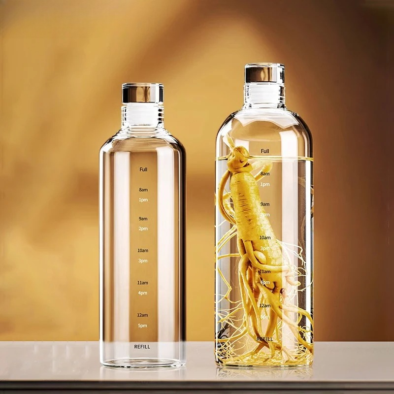 Outdoor Sport Glass Water Bottle - زجاجة ماء رياضية زجاجية بسعة 500/750/1000