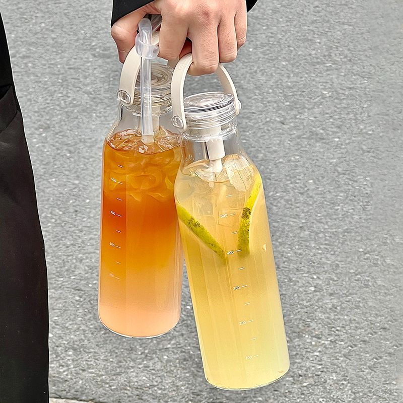 زجاجة مياه زجاجية سميكة 600 مل - مراجعة Outdoor Sport Glass Water Bottle وسعره