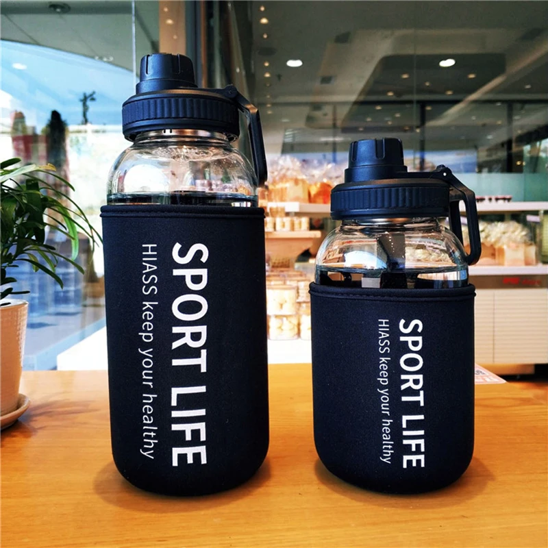 700 مللي/1000 مللي سعة كبيرة ا - مراجعة Outdoor Sport Glass Water Bottle وسعره