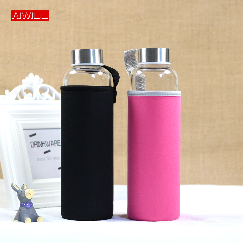 AIWILL زجاجة مياه رياضية زجاجي - مراجعة Outdoor Sport Glass Water Bottle وسعره