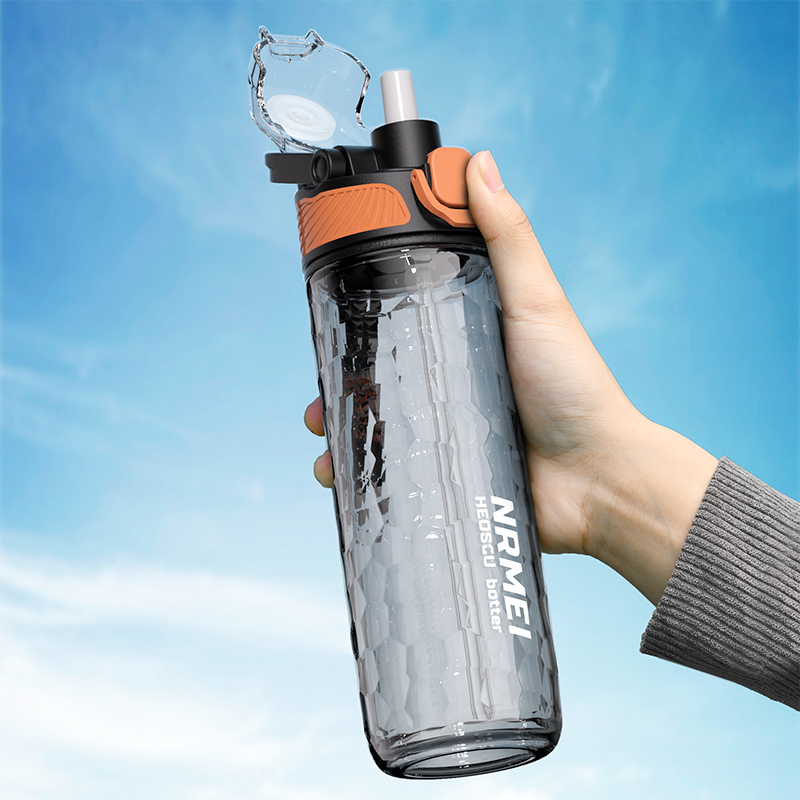 زجاجات مياه رياضية صيفية مع شف - مراجعة Outdoor Sport Glass Water Bottle وسعره