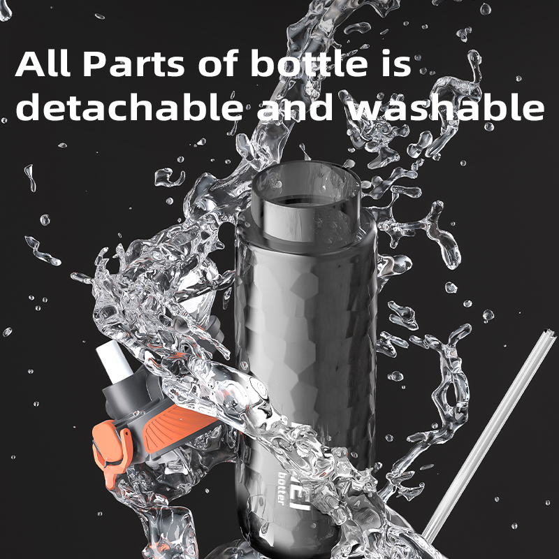 زجاجات مياه رياضية صيفية مع شف - مراجعة Outdoor Sport Glass Water Bottle وسعره
