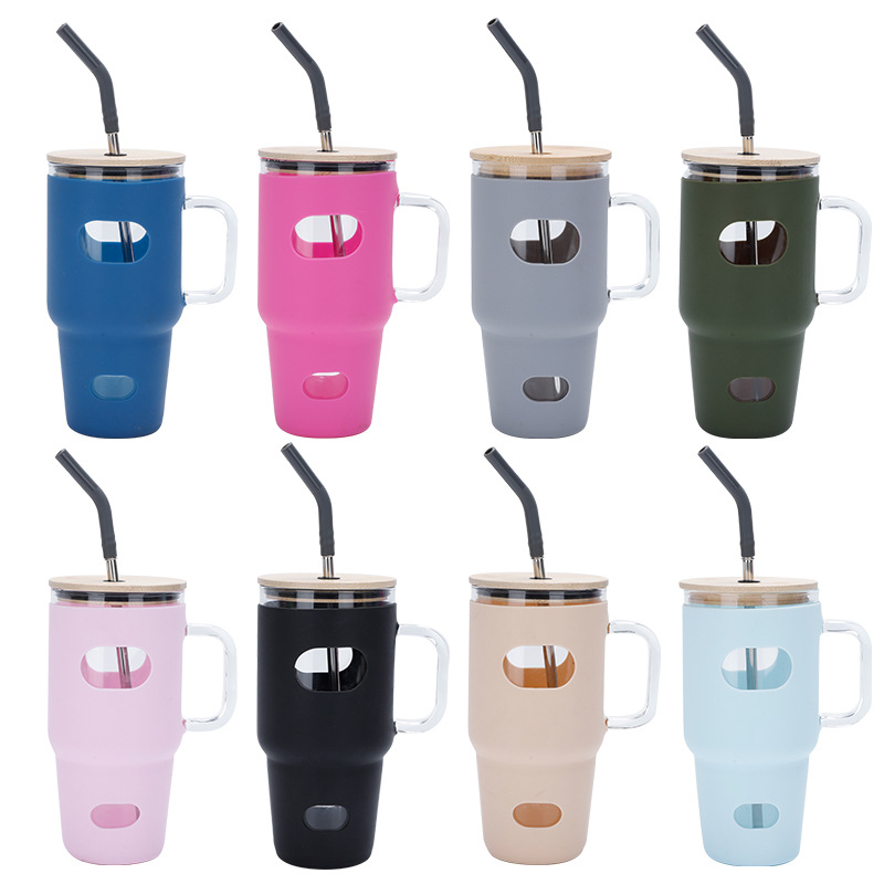 32 أوقية المحمولة سيليكون الزج - مراجعة Outdoor Sport Glass Water Bottle وسعره