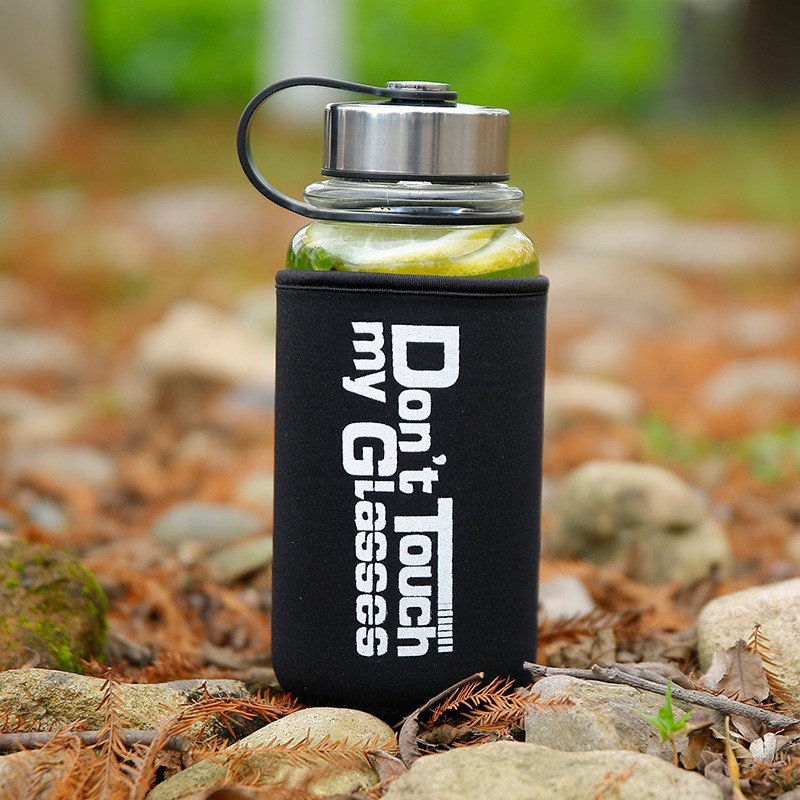 المحمولة 1000 مللي الزجاج زجاج - مراجعة Outdoor Sport Glass Water Bottle وسعره