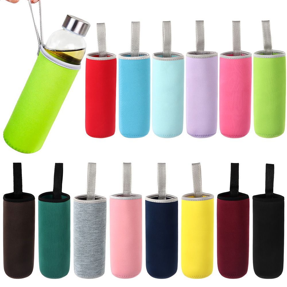 غطاء زجاجة ماء نيوبرين متعدد ا - مراجعة Outdoor Sport Glass Water Bottle وسعره