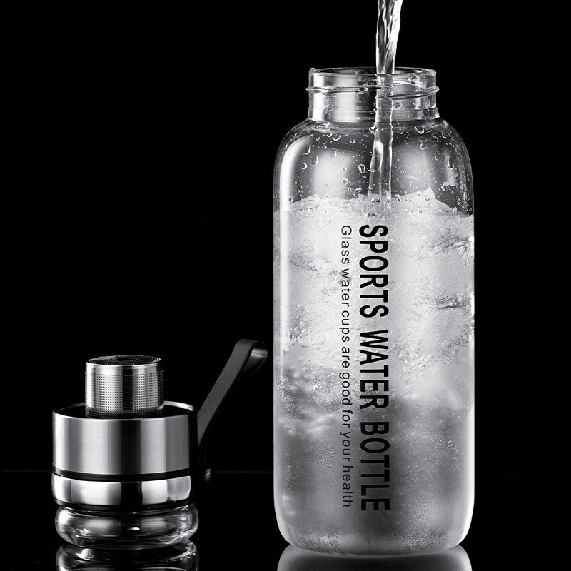 زجاجة مياه زجاجية 1.0/1.2 لتر  - مراجعة Outdoor Sport Glass Water Bottle وسعره