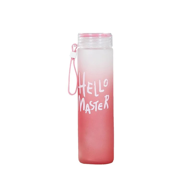كوب حروف سيليكون رياضي سعة 350 - مراجعة Outdoor Sport Glass Water Bottle وسعره