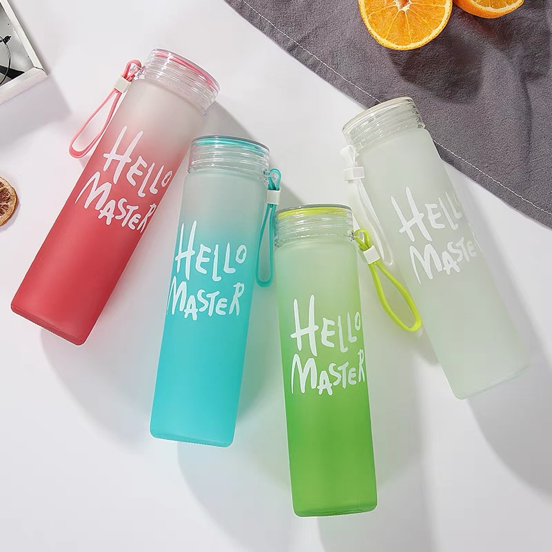 كوب حروف سيليكون رياضي سعة 350 - مراجعة Outdoor Sport Glass Water Bottle وسعره