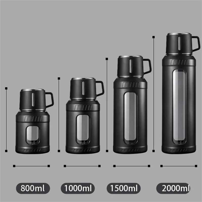 زجاجة ماء زجاجية كبيرة السعة 2 - مراجعة Outdoor Sport Glass Water Bottle وسعره